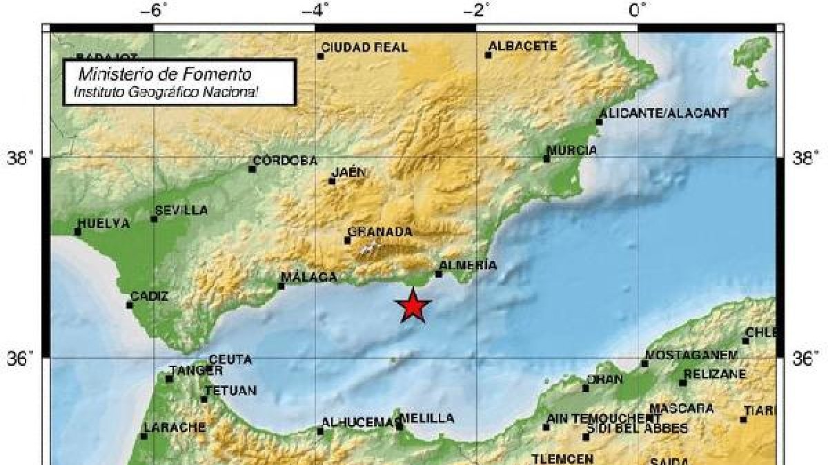 Lugar donde se ha producido el terremoto esta mañana.