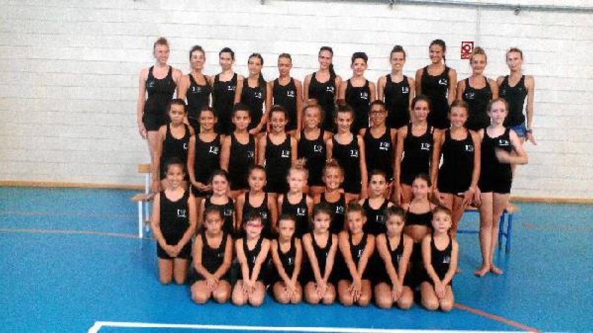 Las gimnastas en el Campus.