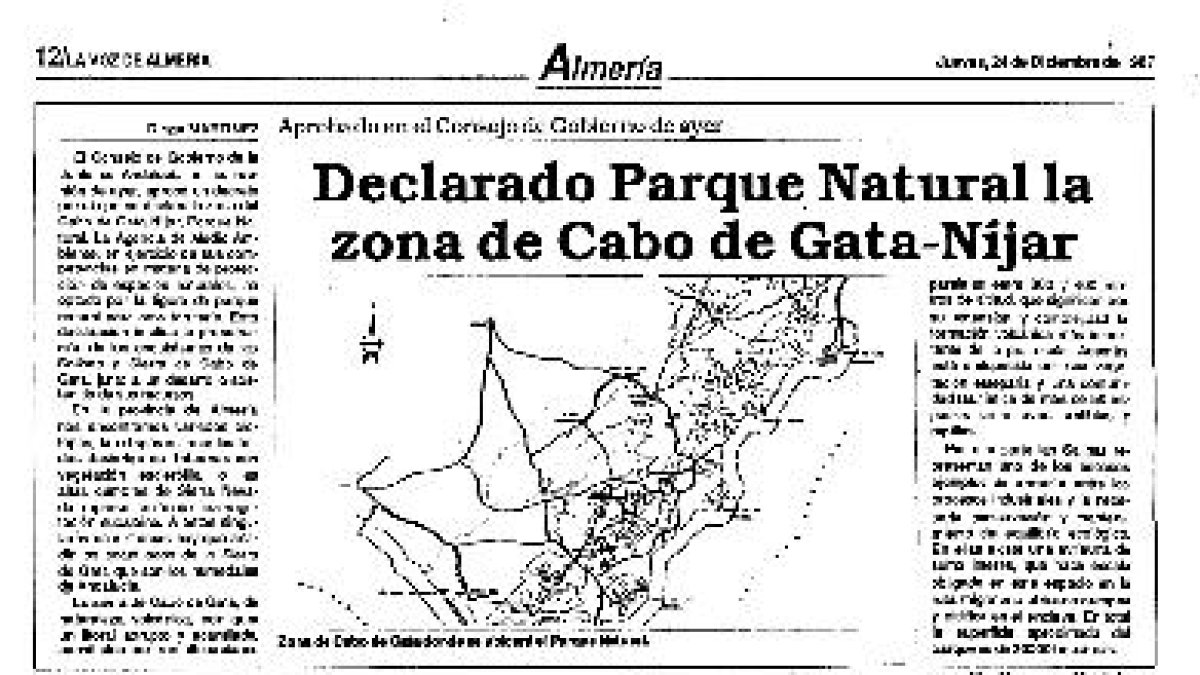 Noticia aparecida en LA VOZ del año 1987