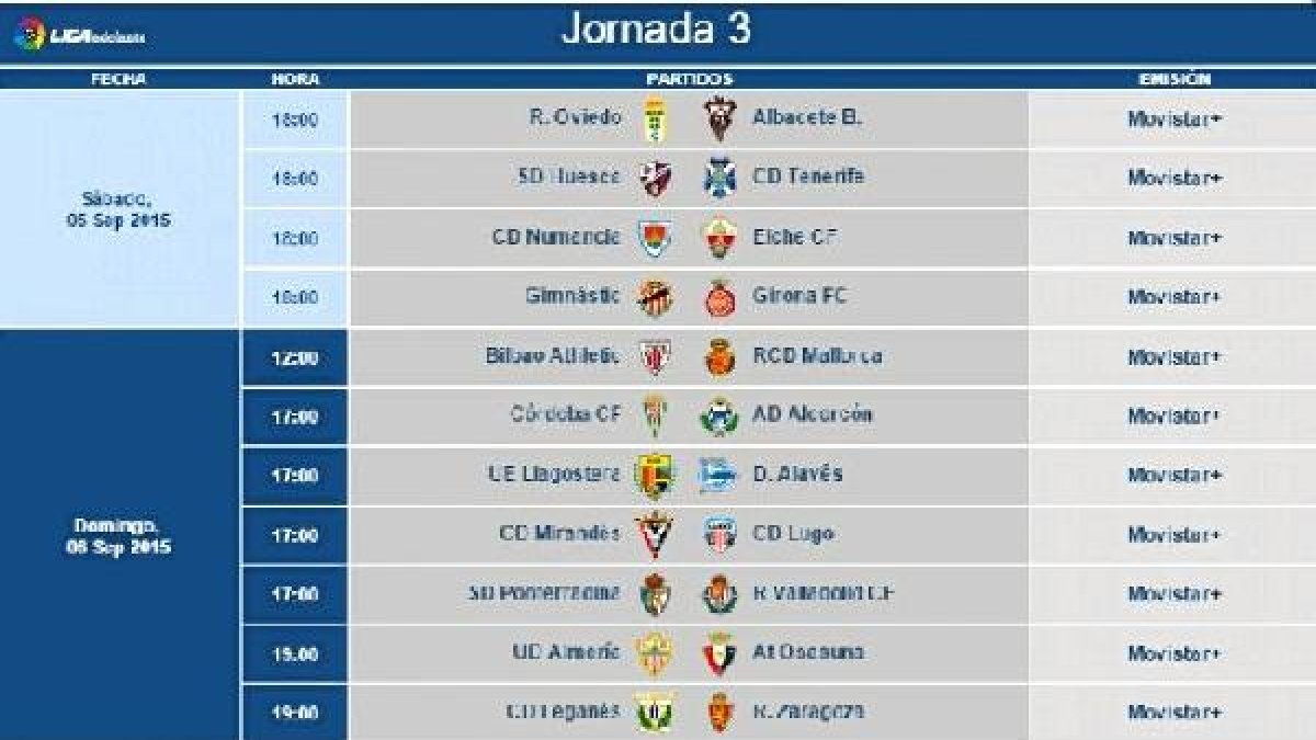 El Almería repite en domingo frente al Osasuna.