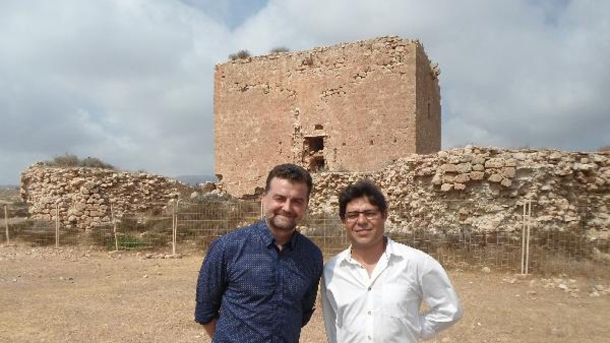 Antonio maíllo junto a Alexis Pineda esta mañana en la Torre de Los Alumbres.