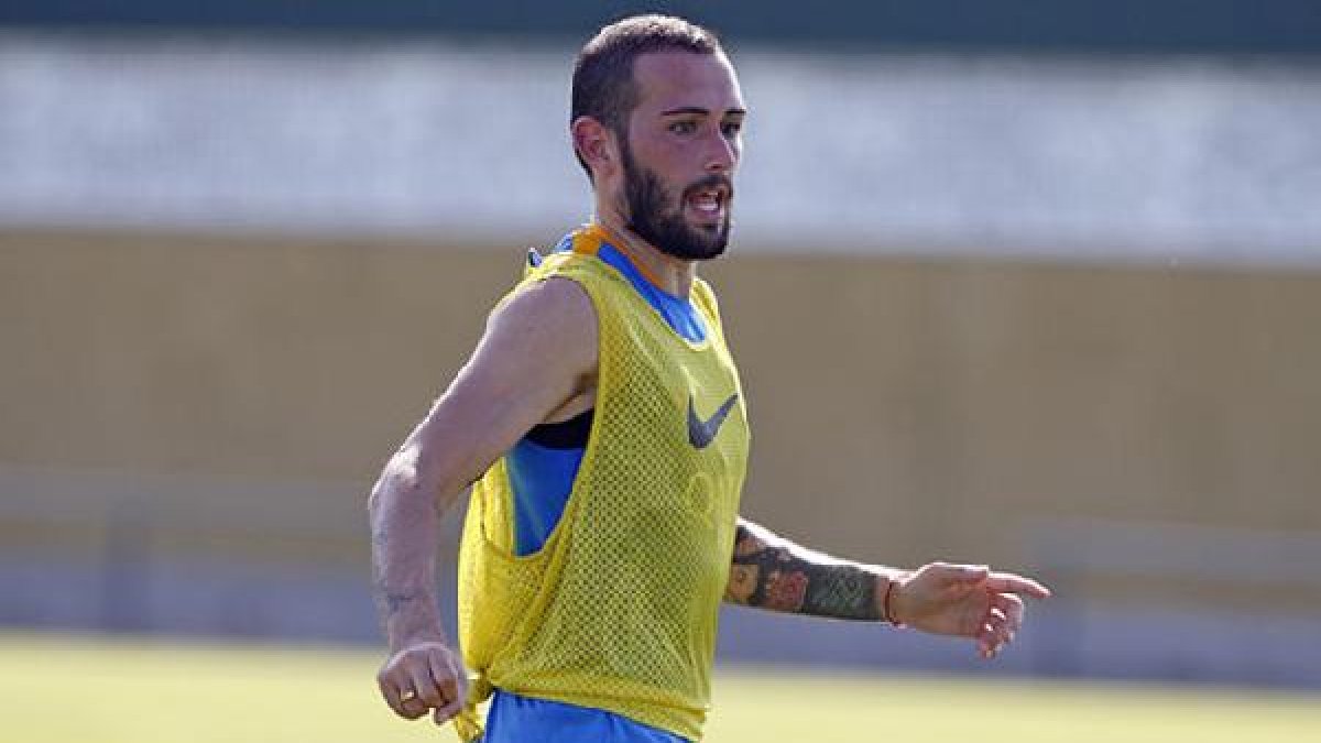 Aleix Vidal entrenó con el filial azulgrana.