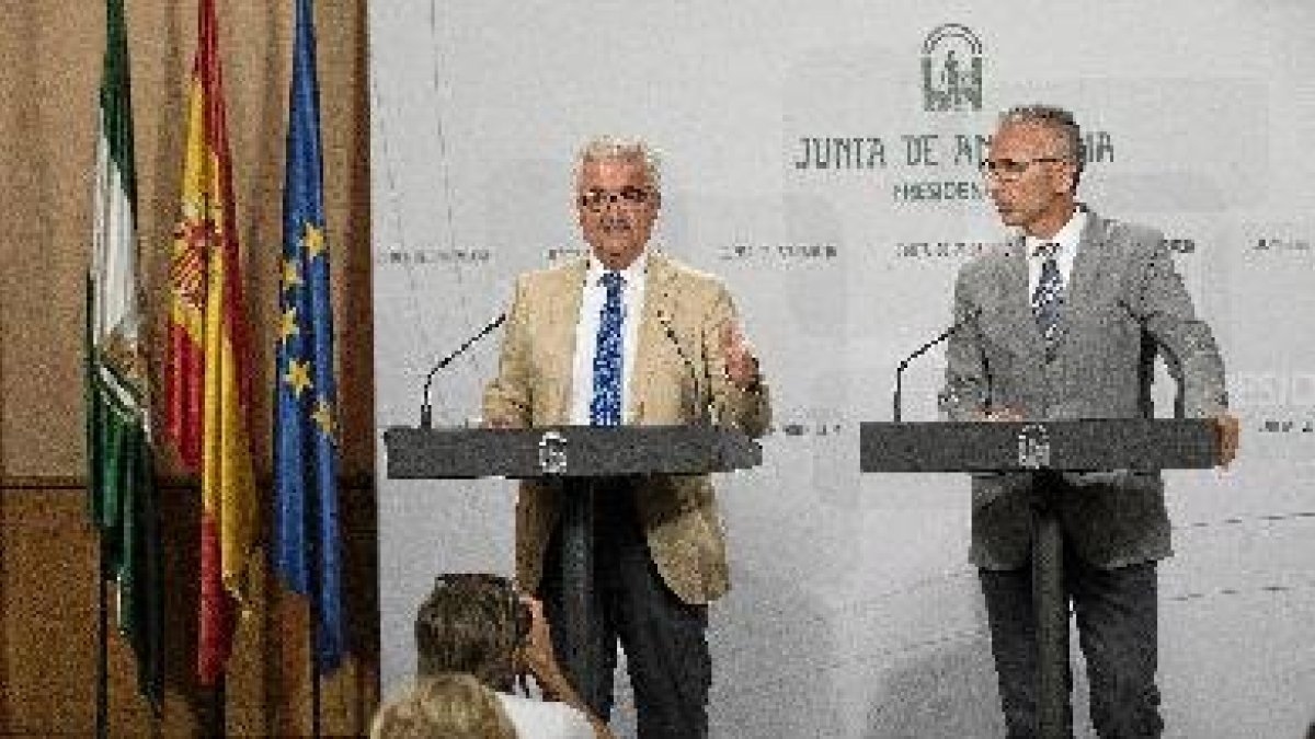 Rueda de prensa tras el Consejo de ayer.