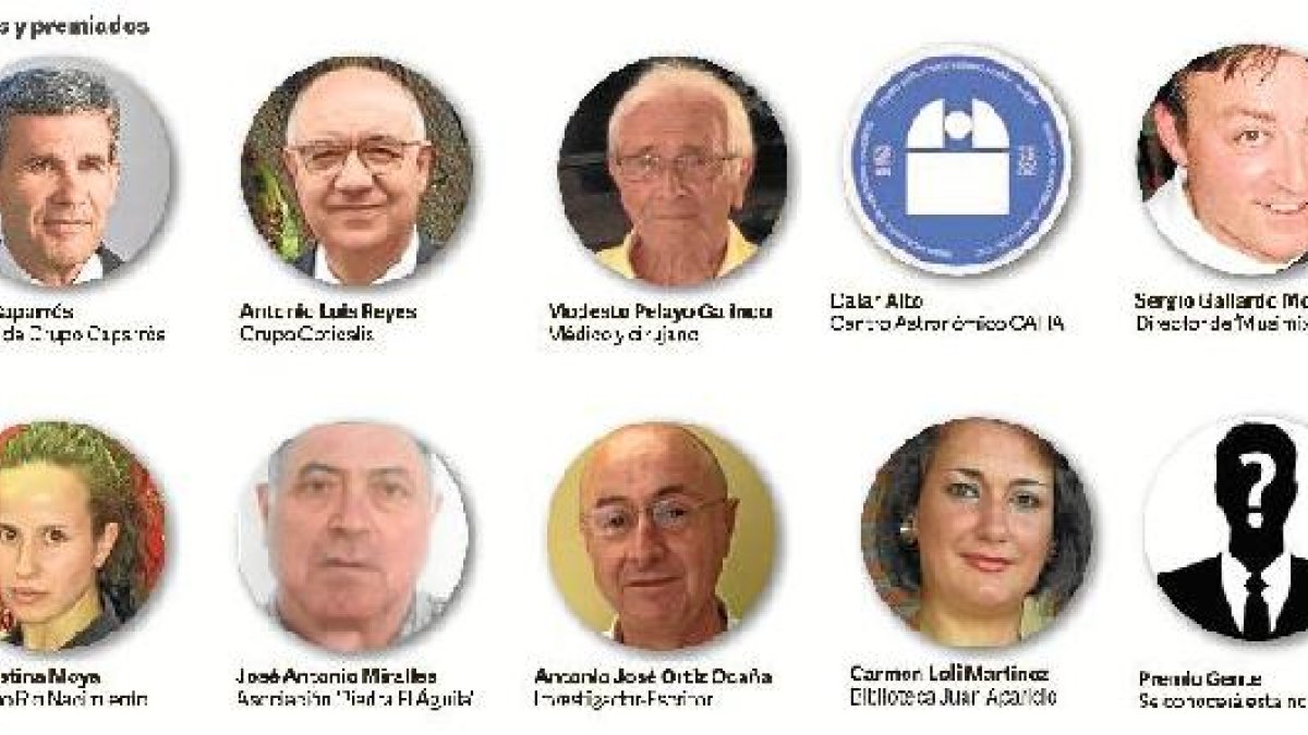 Premios y premiados en la gala de la comarca de Nacimiento.