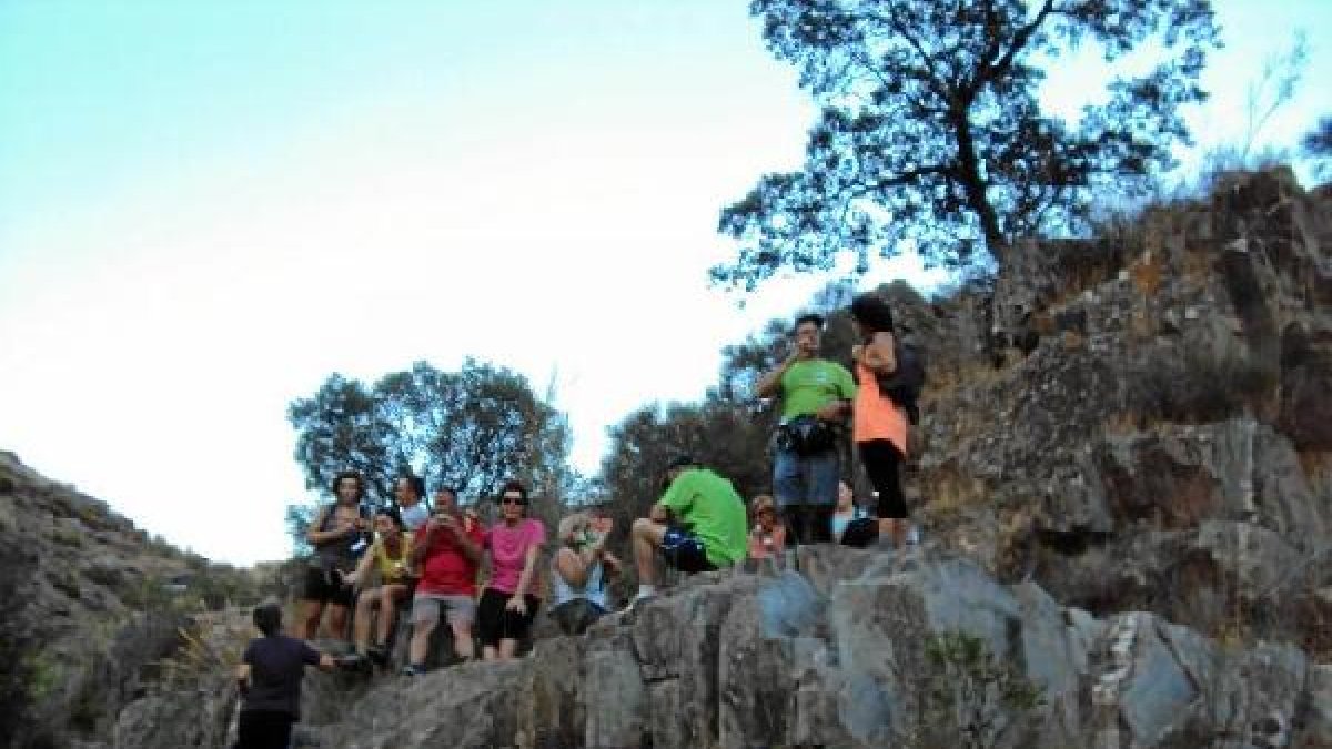 Los participantes disfrutando de los bellos parajes.