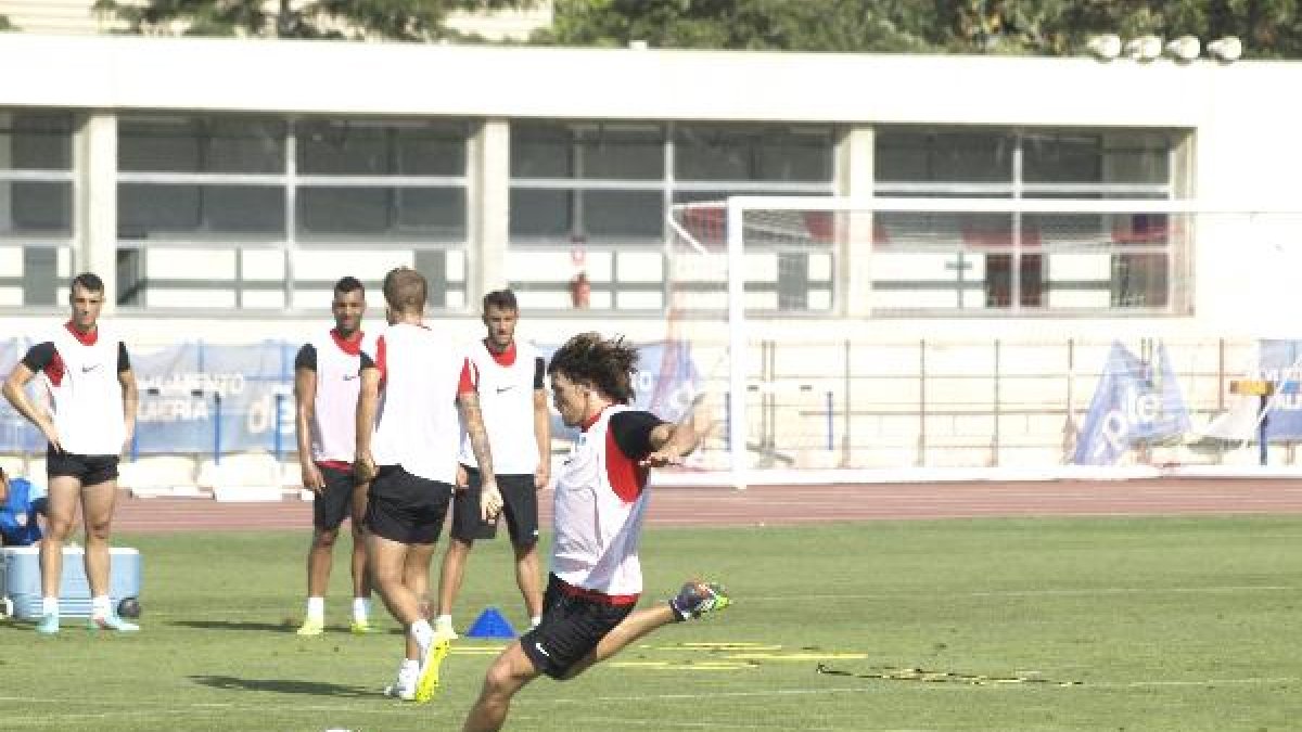 Dubarbier en el último entrenamiento antes de viajar.