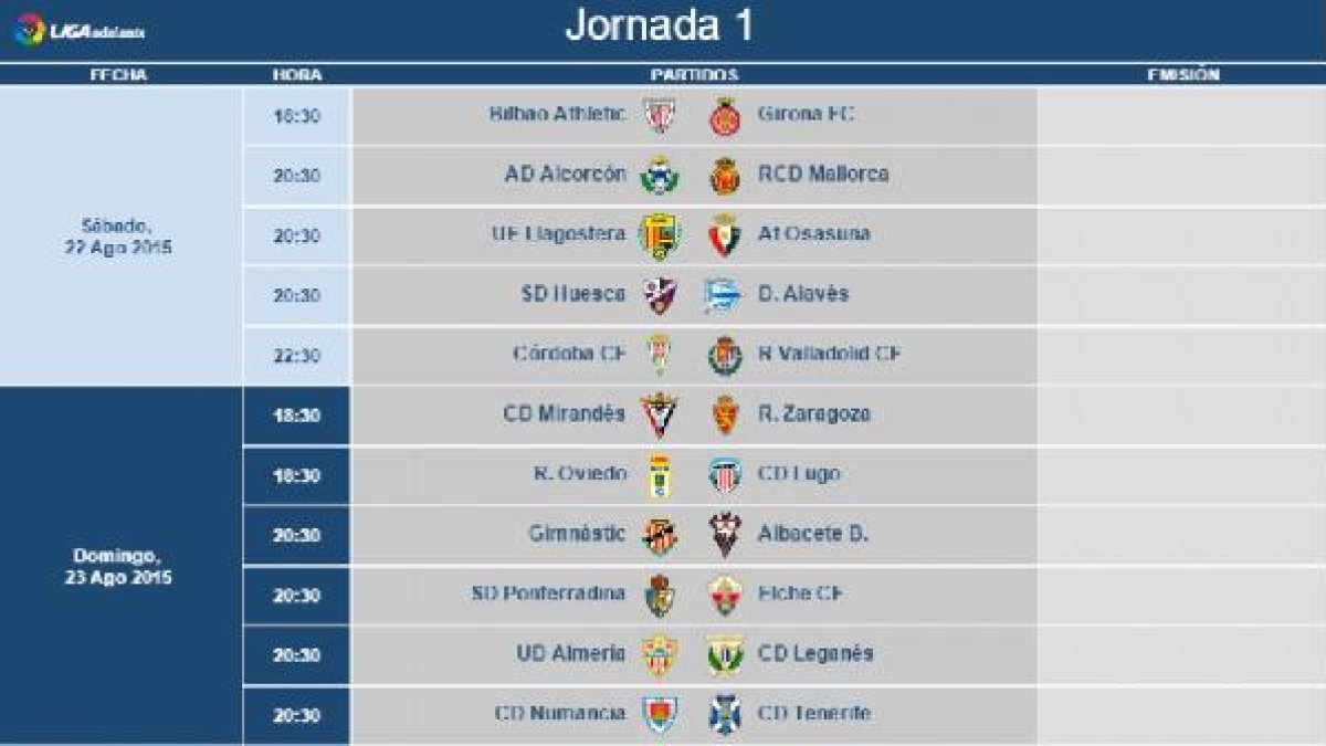 El Almería abre fuego el domingo 23.