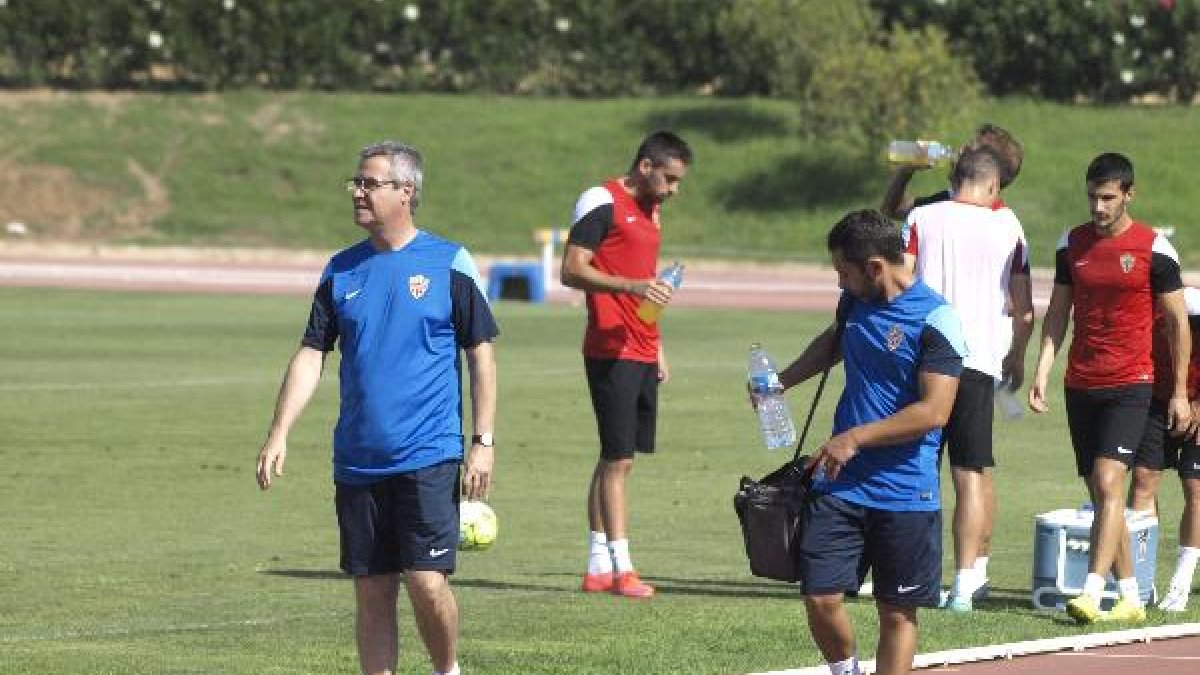 Francisco Javier Morate en el entrenamiento.