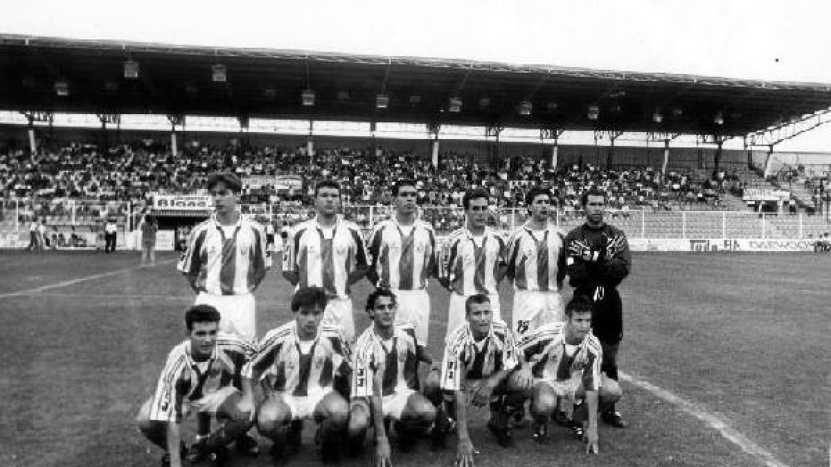 El Leganés de septiembre de 1995 en el Estadio Juan Rojas.
