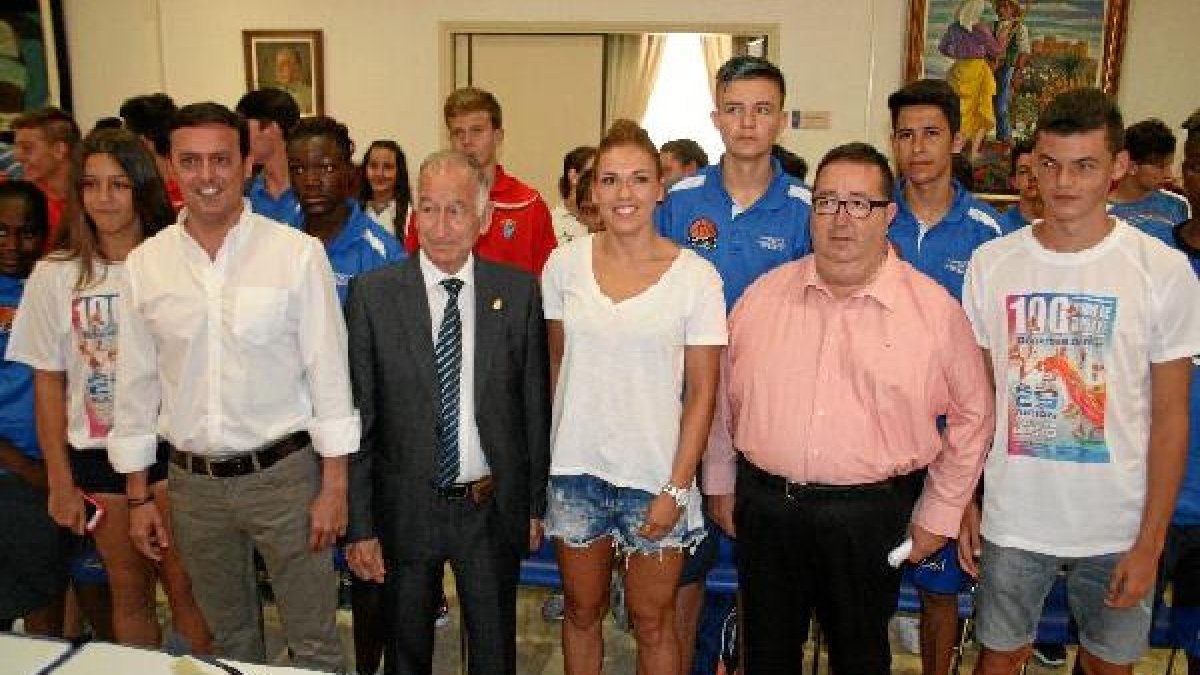 José Juan Rubí en la Diputación con Gabriel Amat y Carmen Martín.