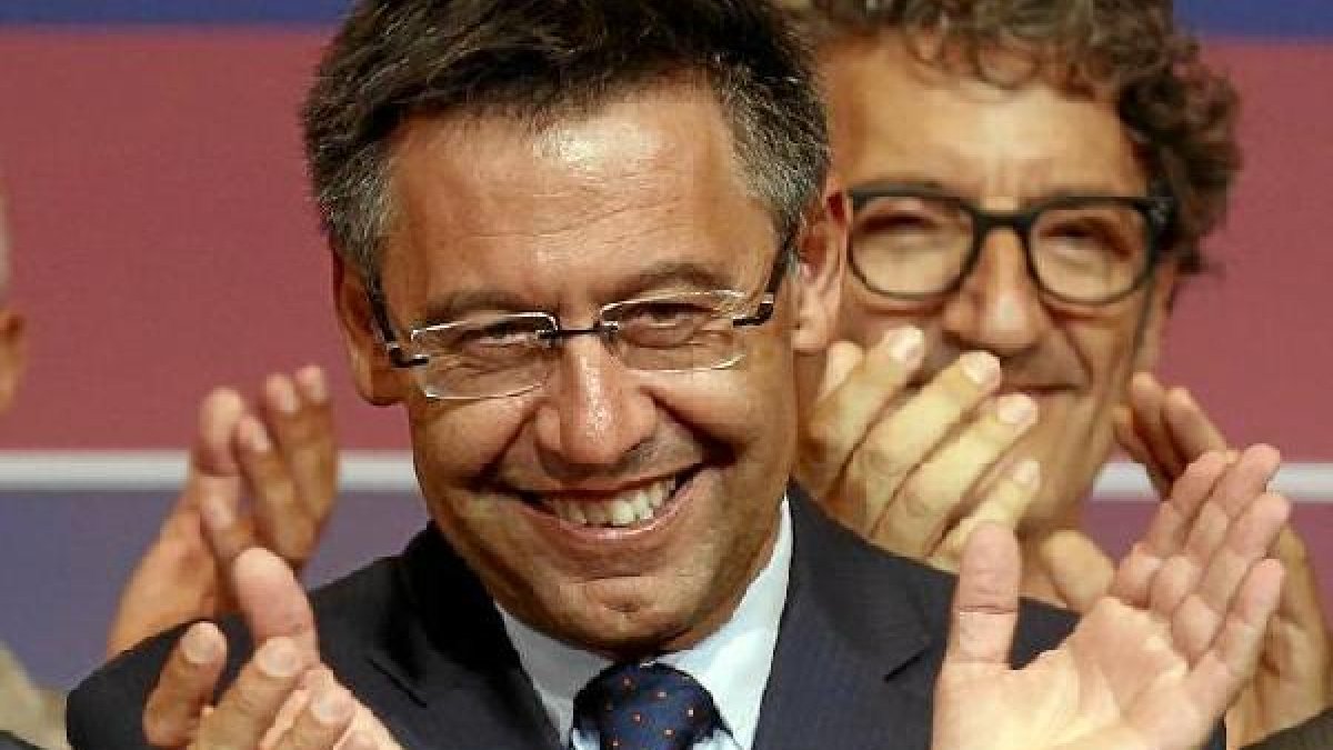 Bartomeu feliz tras la goleada a sus rivales.