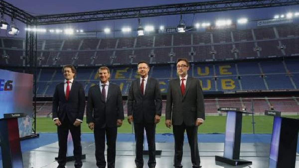 Los candidatos en el único debate.