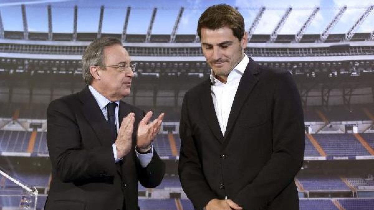 Florentino Pérez e Iker Casillas.