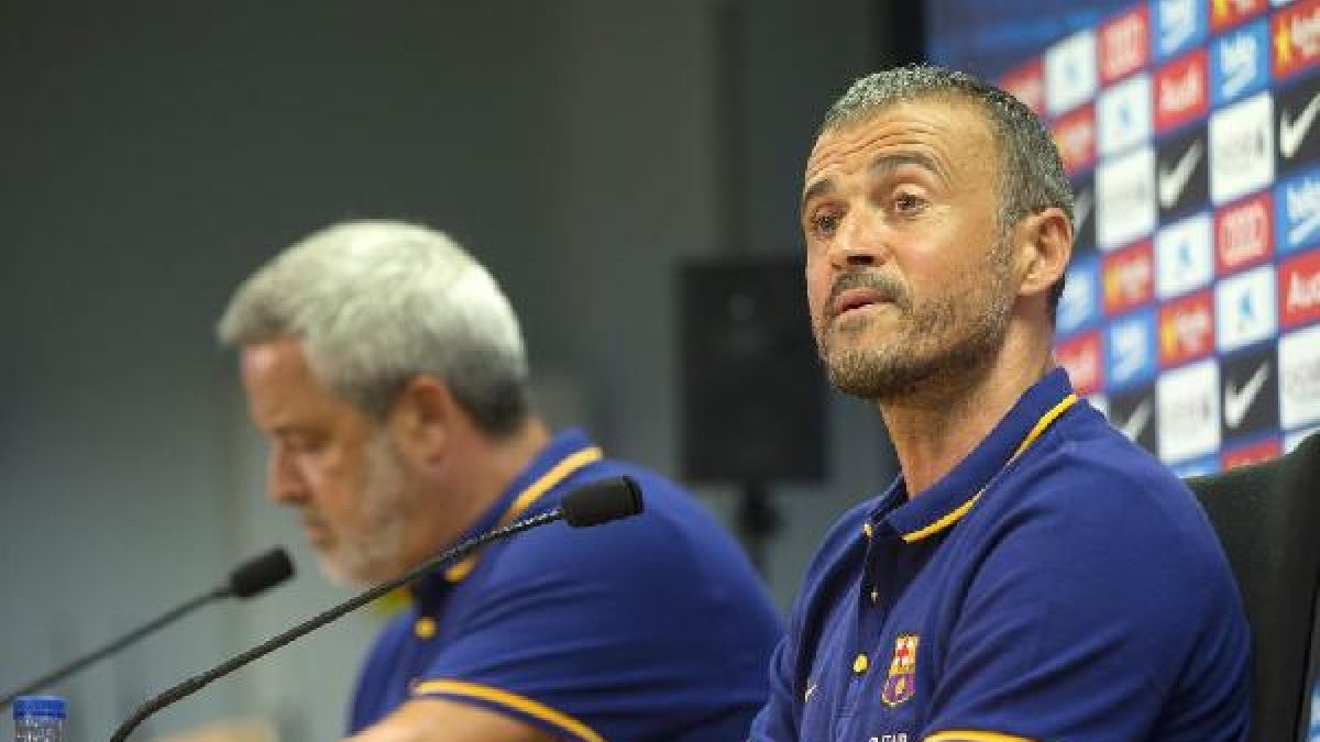 Luis Enrique en rueda de prensa.