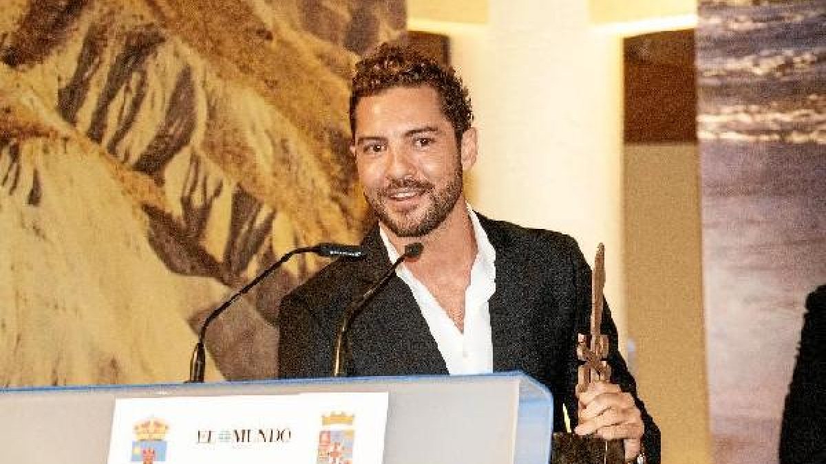 David Bisbal, recogiendo el premio ‘El caminante’.