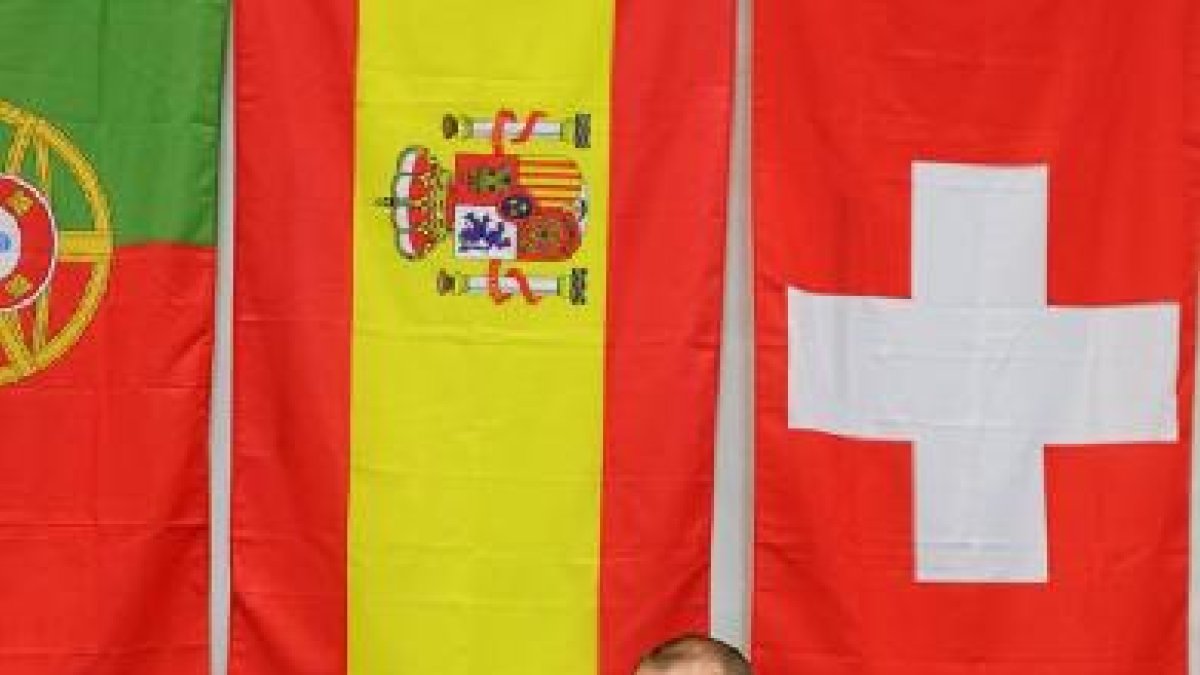 Fortunato Sánchez con la camiseta de España.
