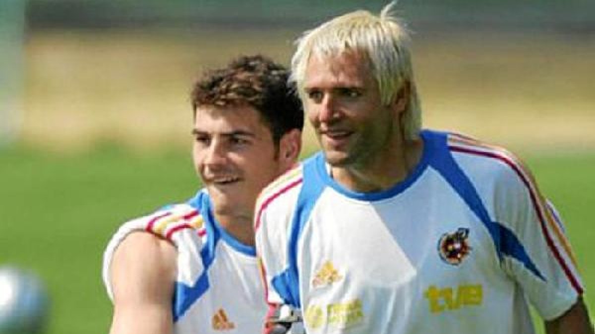 Iker y Cañizares con la Selección.