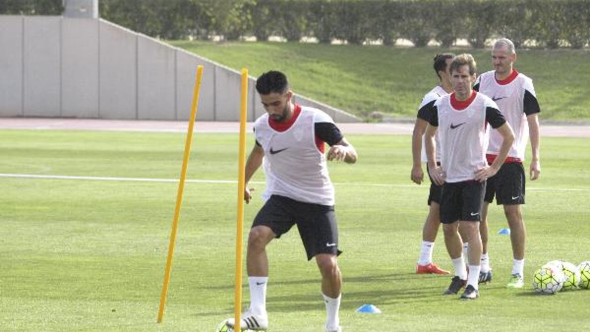 Chuli en los ejercicios de calentamiento.