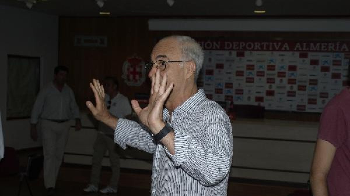 Ripoll nada más terminar la rueda de prensa.