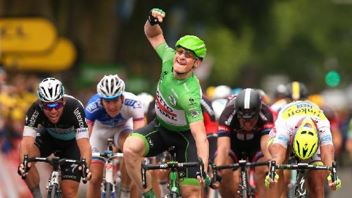 André Greipel, celebrando la victoria.
