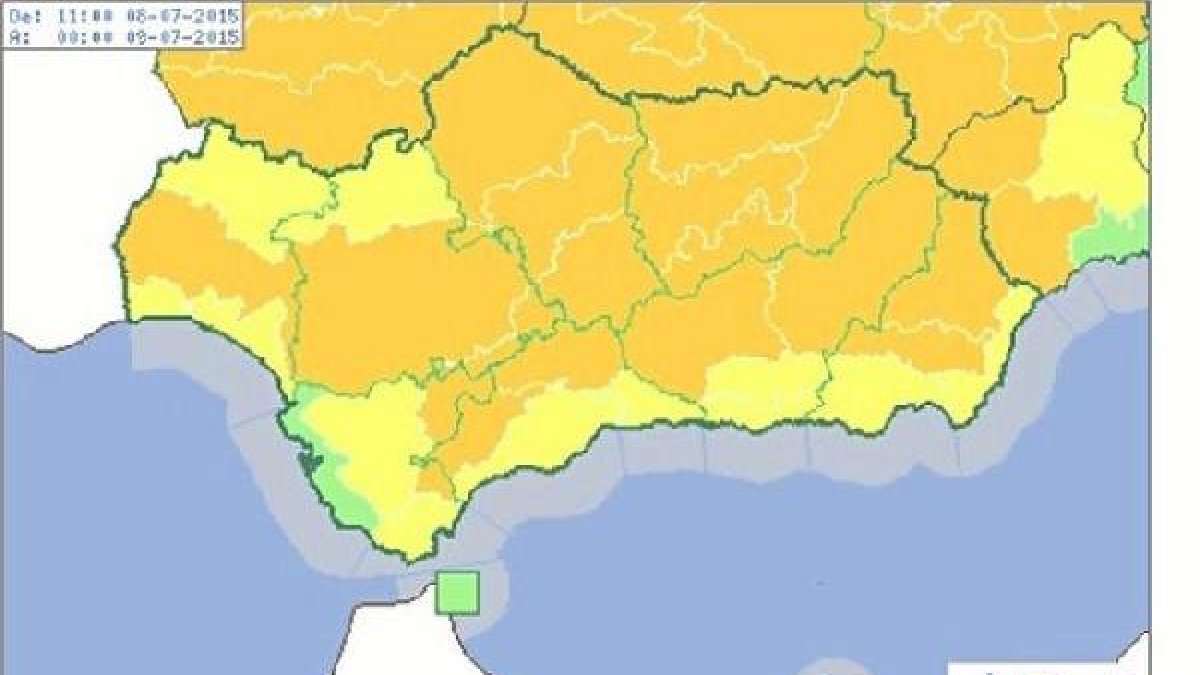 Prácticamente toda Andalucía está en alerta.