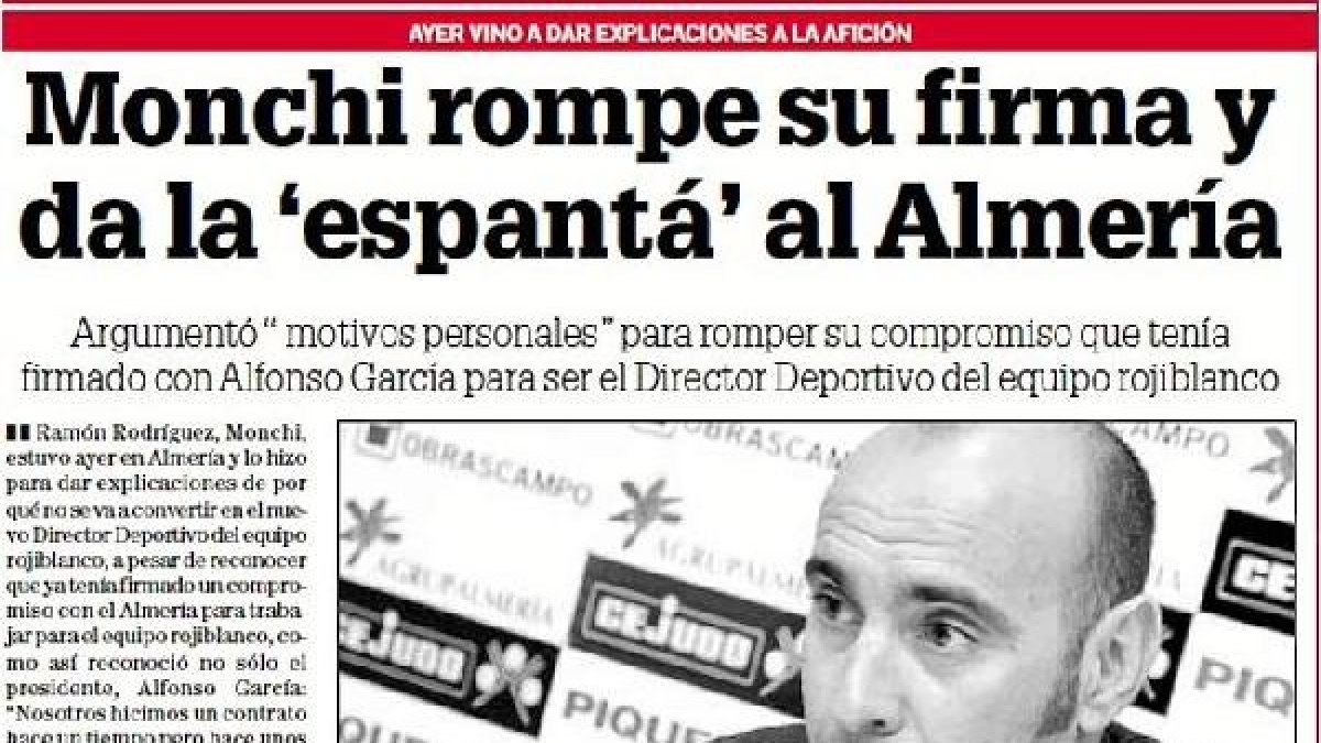 Impactó aquella espantá de Mochi en el Almería.