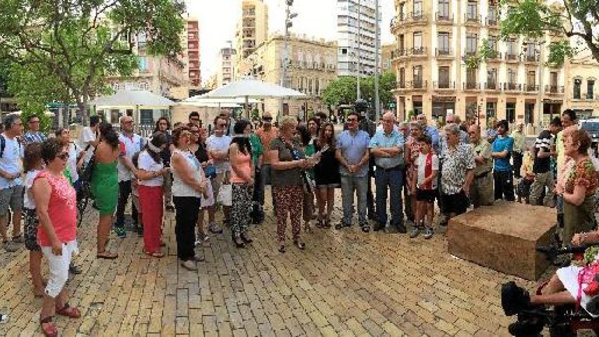 Concentración ayer en Puerta Purchena