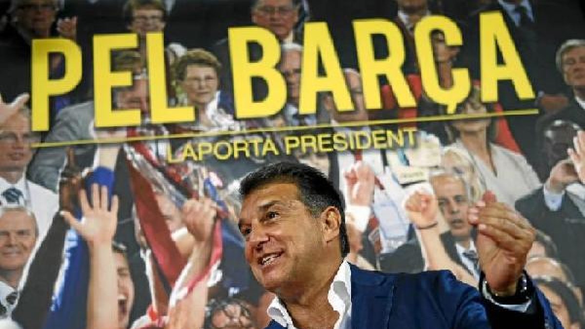 Laporta está en plena campaña.