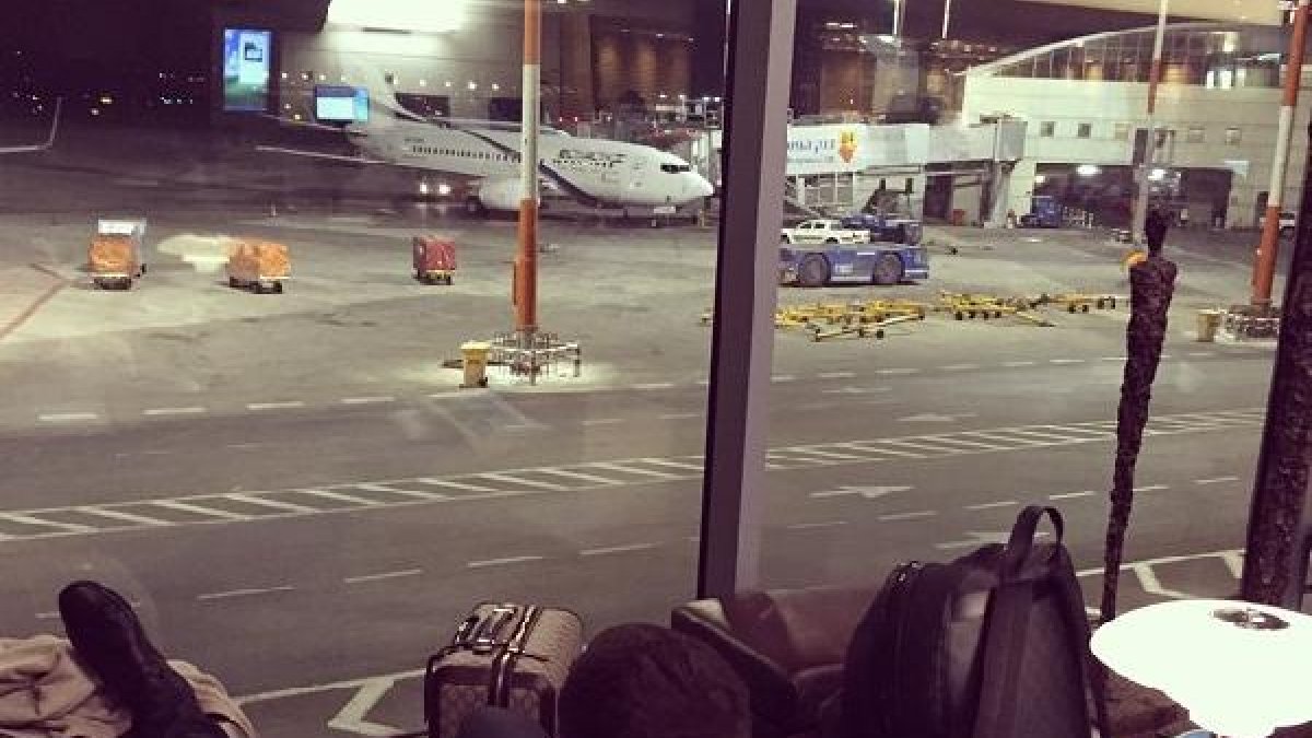 La foto de Hemed en el Aeropuerto de Israel.