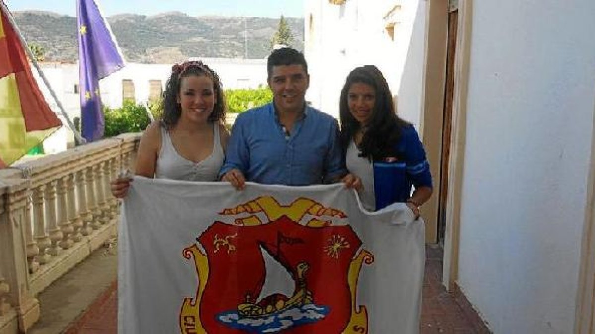 Lucía Polo en el ayuntamiento de Dalías.