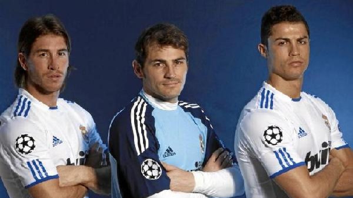 Los tres capitanes del Real Madrid.