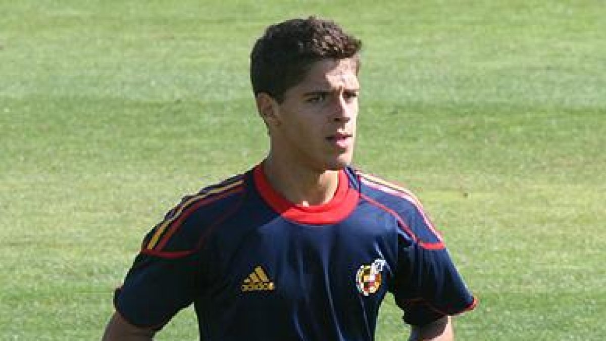 Antonio Marín en un entrenamiento de La Rojita.