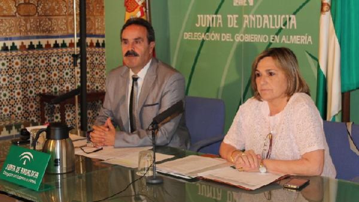 Alfredo Valdivia y Francisca Pérez Márzquez, en rueda de prensa.