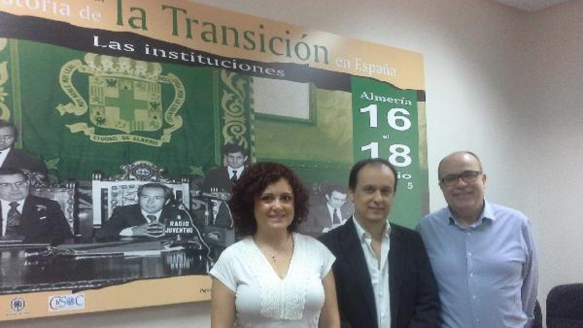 Fernández Amador, Quirosa y Torres, tras la presentación del congreso.