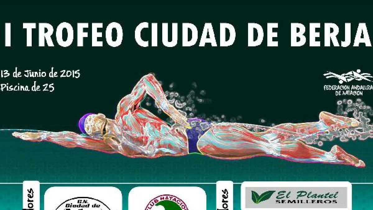 Cartel del I Trofeo de Natación.