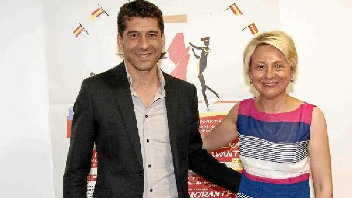 Manuel Caballero y Eloísa Cabrera, esta mañana.