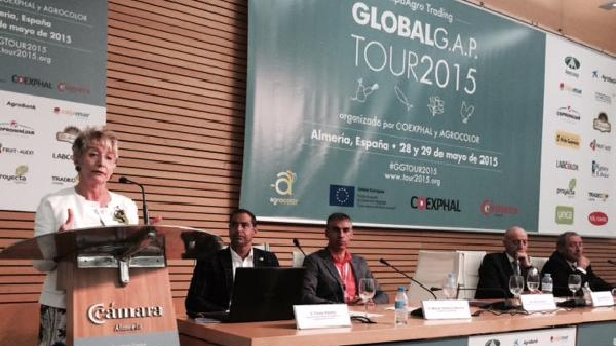 La consejera durante su intervención en GlobalGap Tour.