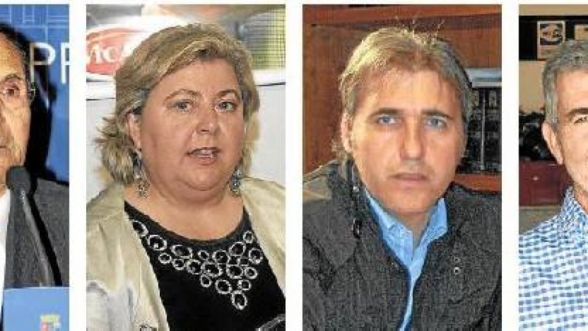 Los conferenciantes Juan del Aguila, Clara Aguilera, José Angel Aznar y el presidente de CASI, Miguel Vargas