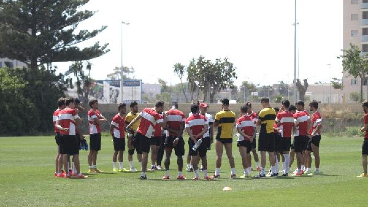 Entrenamiento del filial este miércoles en La Vega.