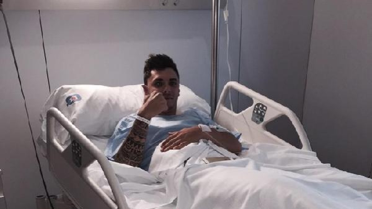 Ximo Navarro después de la operación en Barcelona.