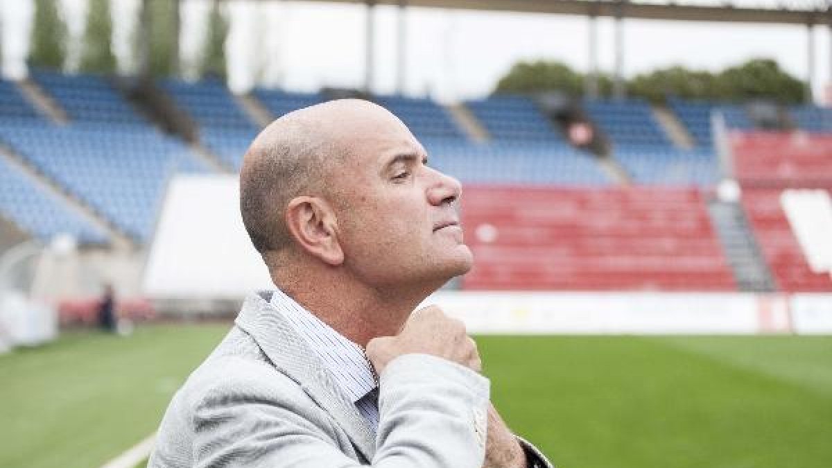 Miguel Rivera, entrenador del Almería B.