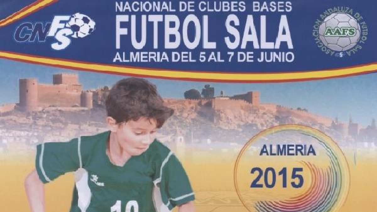 Cartel de la gran cita del fútbol sala en Almería.