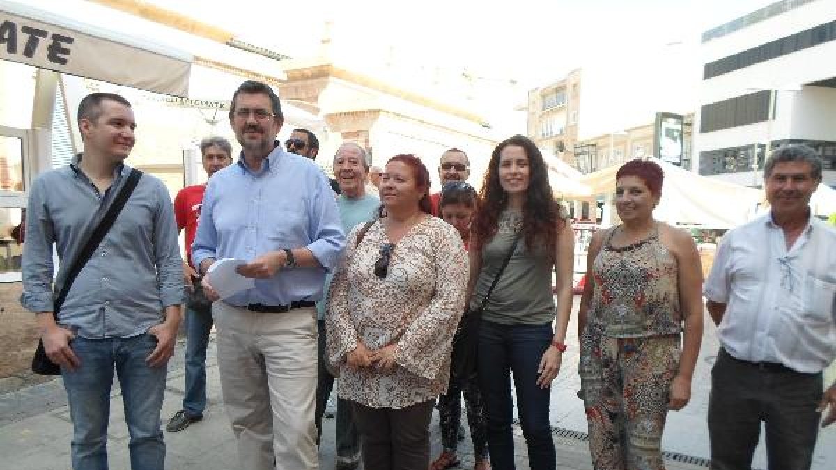 Rafael Esteban esta mañana tras hacer su balance de campaña.