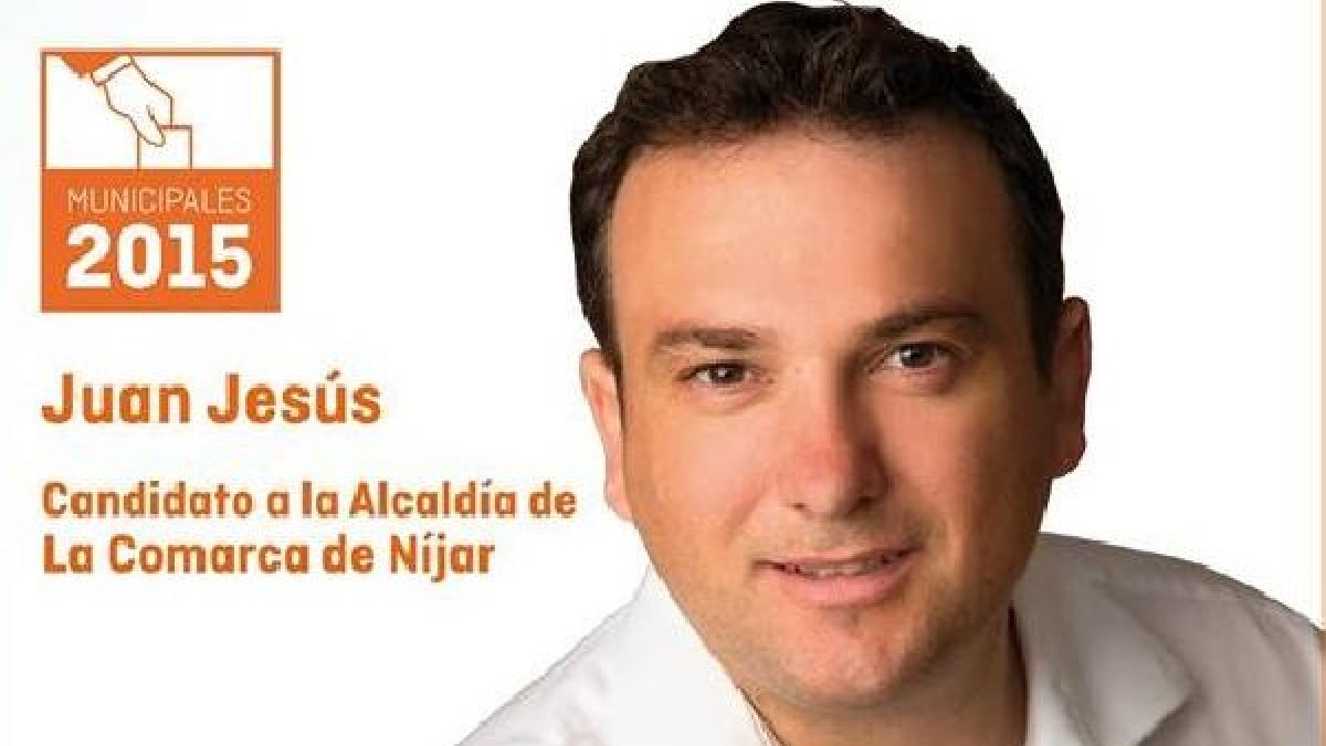 Cartel electoral del candidato de Ciudadanos en Níjar, Juan Jesús Martínez.