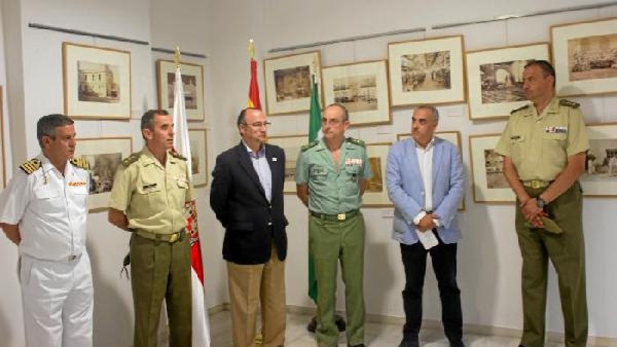 Inauguración de la exposición, esta mañana.