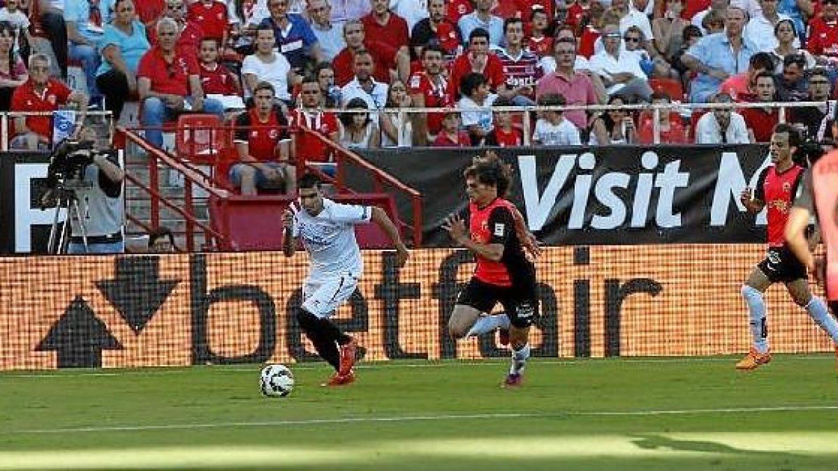 Una jugada del partido.