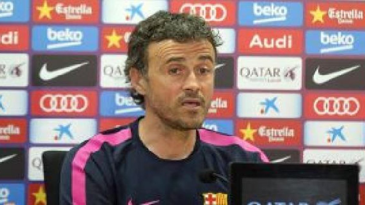 Luis Enrique en rueda de prensa.