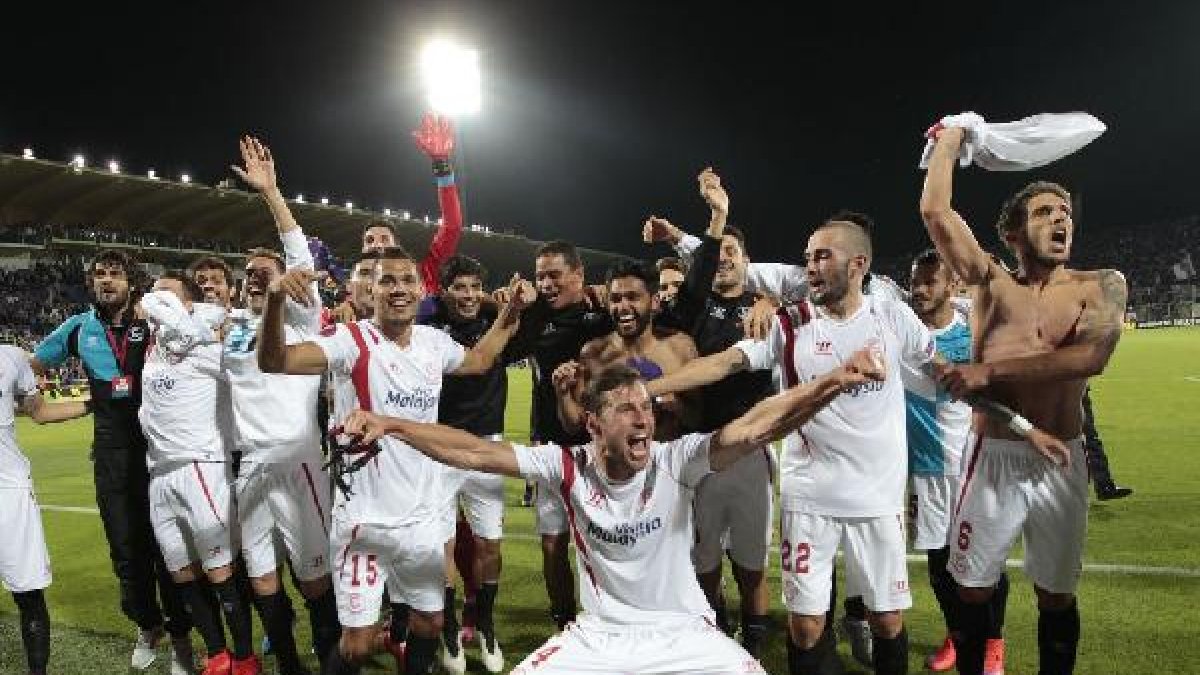 Celebración del conjunto hispalense.