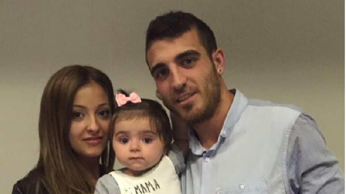 Andrea, la pequeña Vega y Fran Vélez.