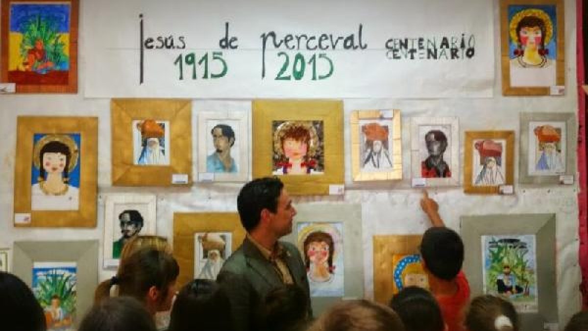 Imagen de la visita del nieto de Jesús de Perceval.